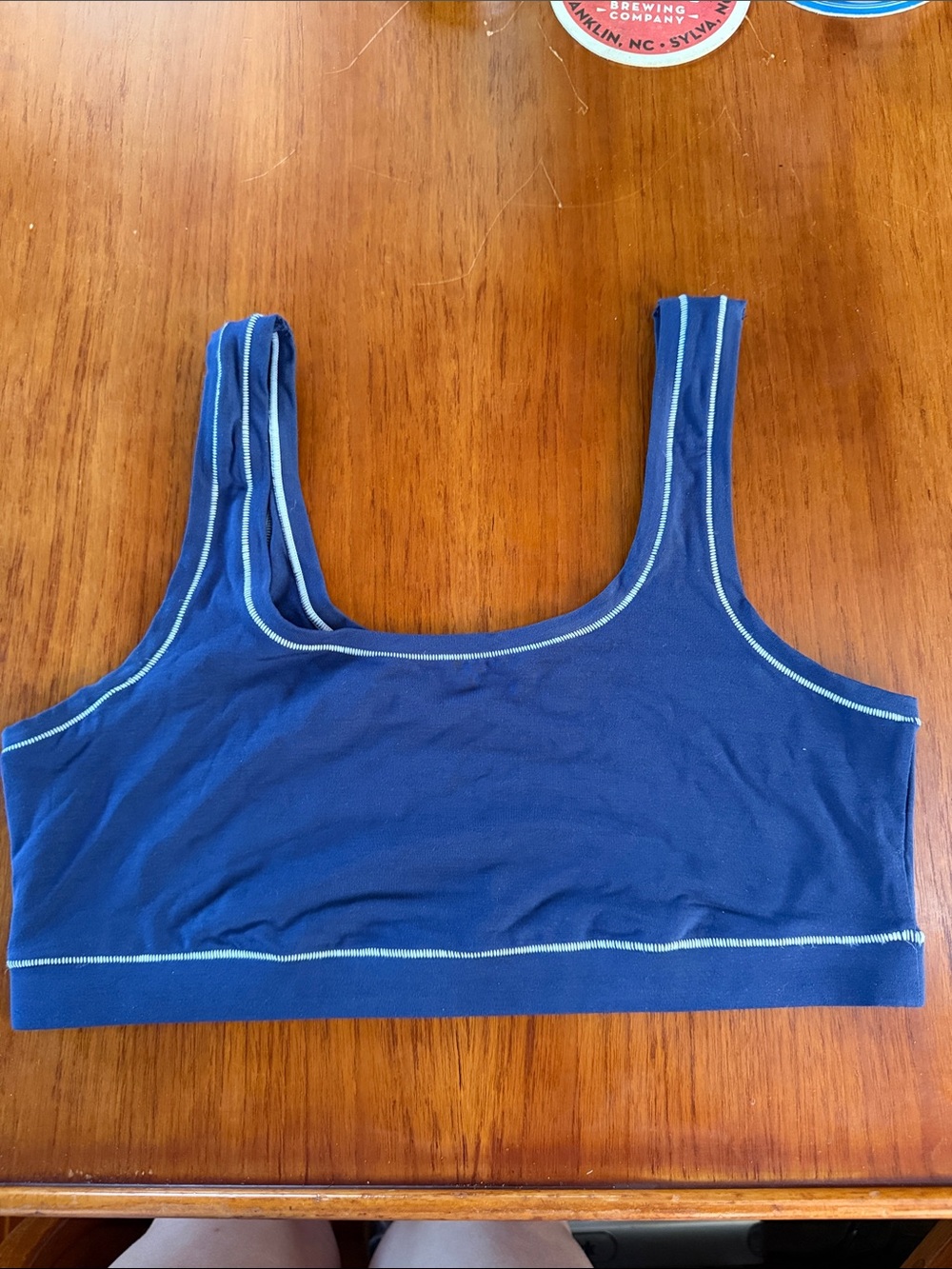 Seamless Scoop Bandeau Bralette in Navy